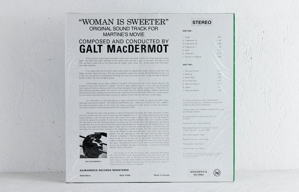 Galt MacDermot ‎– Woman Is Sweeter – Vinyl LP – Mr Bongo USA