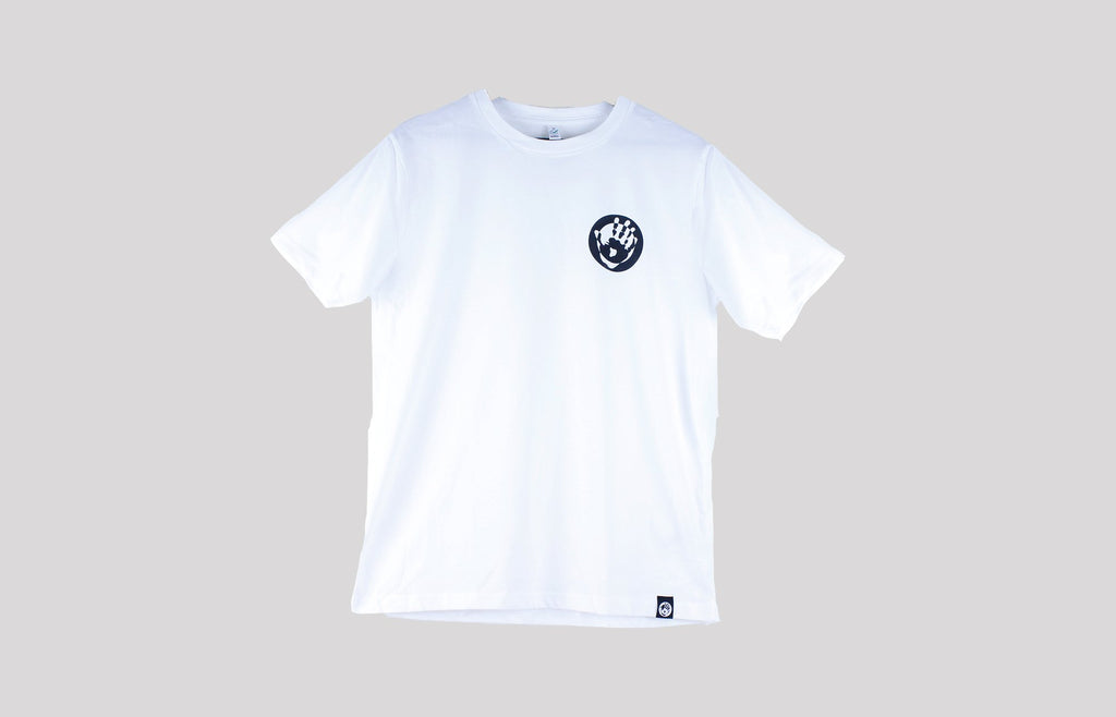 Mr Bongo Short Sleeve T-Shirt - Heritage Handprint (White & Black)