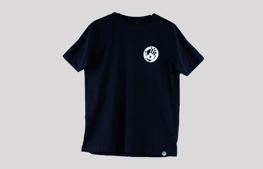 Mr Bongo Short Sleeve T-Shirt - Heritage Handprint (Black & White)